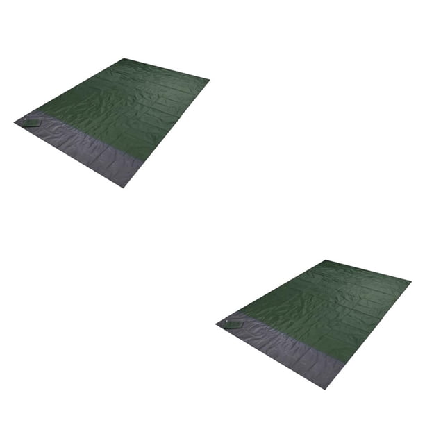 Wosthever Estera de playa plegable resistente al agua a prueba de arena manta al aire libre bolsillo con cremallera portátil senderismo arena Type6 NO6