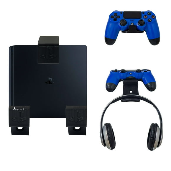 Base Soporte Consola Ps4 Slim 2 Base Control 1 Audífonos Impremli