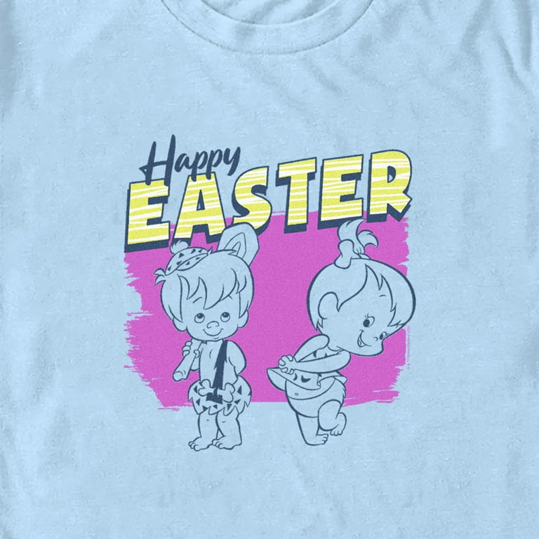 The Flintstones Official Men's T-Shirt – Yabba Dabba Doo! Classic Cartoon Graphic Tee In Sky Blue