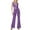 Purple, variant on Women's Summer Wide Leg Sleeveless Romper - Casual Comfortable Jumpsuit for Daily Wear & Home Relax