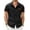 B - Black - No Pocket, variant on COOFANDY Short Sleeve Button Up Shirts for Men Slim Fit Denim Shirt Wrinkle Free Lightweight Casual Shirt