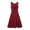 Wine Red, variant on Casual Dresses for Women Classic Pleated A-Line Ruffles Dress V-Neck Minimalist Sleeveless Plus Size Sundress Black Outfits for Wedding Guest L