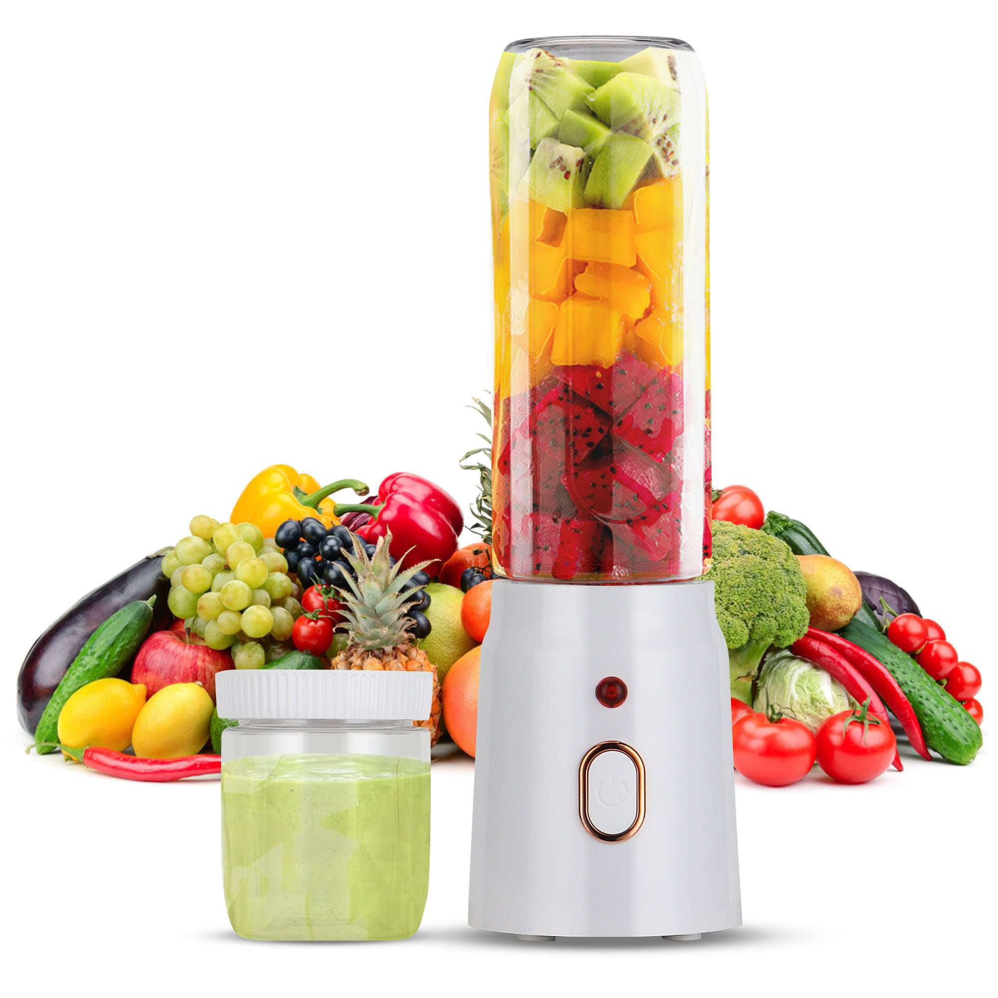 Luxtrada Portable Blender Personal Juicer Kitchen USB Rechargeable 1500mAh Large Battery with 8 Blades for Smoothies Shakes Baby Food and Proteins