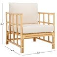 thumbnail image 3 of Safavieh Aisling Coastal Rattan and Fabric Dining Arm Chairs, White/Natural, 3 of 6