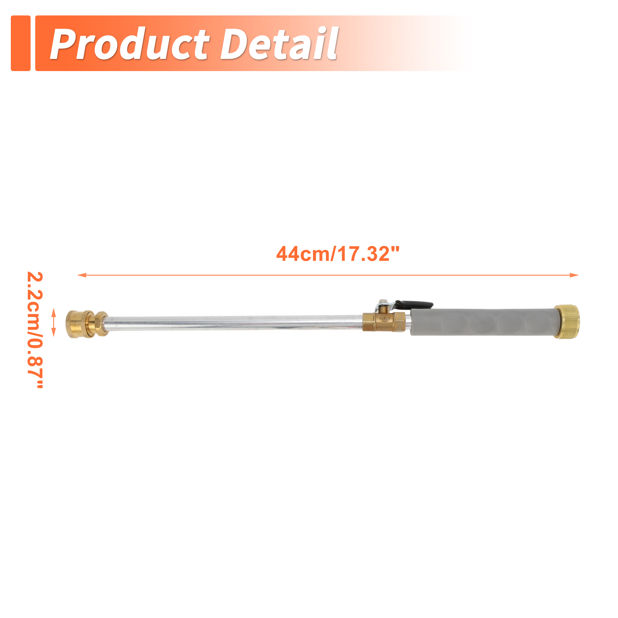 Unique Bargains Heavy Duty Water Hose Nozzle High Pressure Car Garden Hose Nozzle Adjustable Hand Sprayer for Gardening Vehicle Outdoor Washer Pet Showering Aluminum Alloy Copper TPR Gray 1 Pc