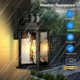 thumbnail image 3 of VIANIS 2 Pack Motion Sensor Outdoor Lights, Dusk To Dawn Outdoor Lighting, Modern Led Exterior Light Fixture, Anti-rust Outdoor Lantern For Front Porch Waterproof Black Outdoor Wall Sconce For Garage, 3 of 9