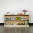 thumbnail image 2 of Flash Furniture Hercules Wooden 2 Section School Classroom Storage Cabinet for Commercial or Home Use - Safe, Kid Friendly Design - 24"H x 48"L (Natural), 2 of 11