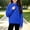 Blue, variant on Girls Fleece Half Zip Sweatshirt Long Sleeve Casual Warm Turtleneck Kids Winter Pullover Tops Black 6-14