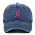 thumbnail image 4 of Unisex Cancer Awareness Ribbon Embroidered Baseball Cap for Outdoor Sports and Casual Hop Style, 4 of 4