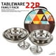 thumbnail image 3 of Matsuzay Juego de vajilla de 22 piezas con bolsa de almacenamiento, placas de acero inoxidable resistentes al desgaste, herramientas de cocina redondas Cocina y Comedor Matsuzay HA066375-00, 3 of 6
