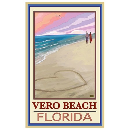 Vero Beach Living Vero Beach Florida Love On Coast White Giclee Art Print Poster by Joanne Kollman (12