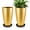 Gold, variant on FIASON 2 Pack 21"H Gloss Gold Round Tall Planters, Indoor Outdoor Plant Pots with 2-in-1 Removable Shelf & Drainage Holes, Modern Flower Pots for Front Door Porch Patio Entryway Decor