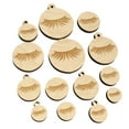 thumbnail image 1 of Cute Detailed Eyelashes Single Wood Mini Charms Shapes DIY Craft Jewelry - No Hole - 20mm (15pcs), 1 of 7