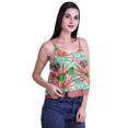 thumbnail image 2 of Moomaya Printed Womens Spaghetti Strap Crop Top Cami Summer Tops, 2 of 5