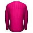 thumbnail image 6 of Holzkary Womens Lightweight Cable Knit Trendy Classic Pullover Sweaters Fall Outfits 2025 Fall Solid Round Neck Knit Long Sleeve Sweater Soft Business Casual Knit Jumper Top Pink Xl, 6 of 6
