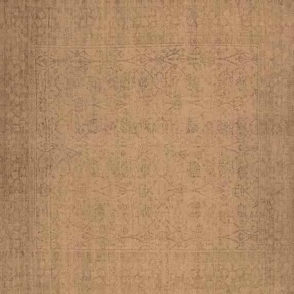 Ahgly Company Indoor Square Oriental Brown Industrial Area Rugs, 5' Square
