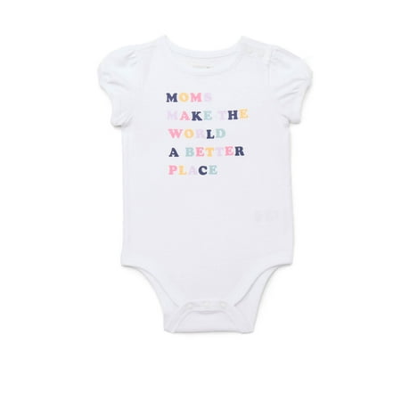 Garanimals Newborn Baby Boy, Girl & Unisex Cotton Short Sleeve Bodysuits, Sizes 0–24 Months, Single & 4-Pack
