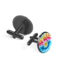 thumbnail image 2 of Tie Dye Sophisticated Stainless Steel Cufflink Set for Men - Versatile Styling for Formal Attire - for Office Meetings and Special Occasions, 2 of 6
