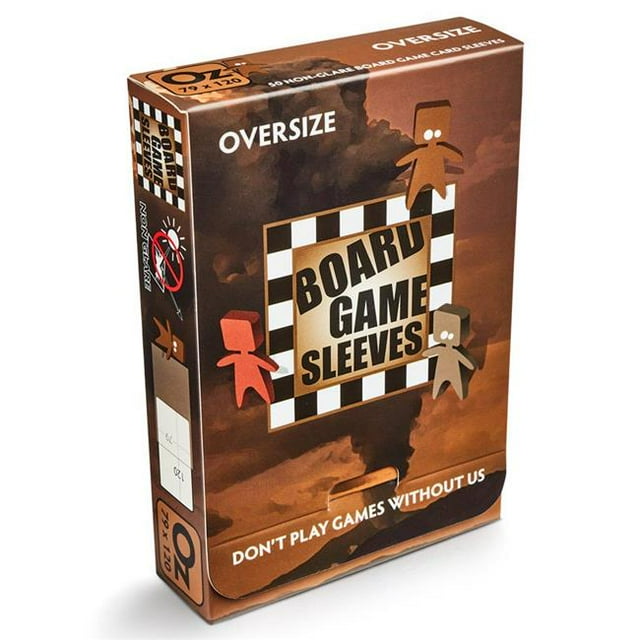 Arcane Tinmen ATM10428 DP Manchons de Jeu de Société Oversize anti-Reflets, Marron - 100 Unités