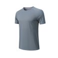 thumbnail image 5 of IYTR Mens Workout Shirts Short Sleeve T Shirts Comfy Outdoor Gym Shirts Casual Pullover Crewneck Tee Shirts Summer Fashion Solid Color Gray XL, 5 of 6