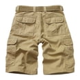 thumbnail image 2 of Mens Cargo Shorts, Relaxed Fit Cotton Casual Work Shorts with 8 Pockets, 11-inch Inseam,Khaki Size 36, 2 of 7