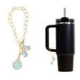 thumbnail image 3 of Unique Bargains 1 Pc Chain Bow Letter B Water Cup Pendant for Travelling Blue Alloy, 3 of 5