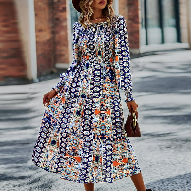 Lopecy-Sta Women's New Summer Fashion Casual Dress Sales Clearance Womens  Dresses summer dresses for women Navy