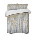 thumbnail image 2 of Yellow Grey Forest Full Size Down Alternative Comforter, Lightweight Comforter Quilt Bedding Set with Pillow Shams Grey Modern Art Oil Painting All Seasons Bed Comforter Duvet Insert 78"x90", 2 of 7