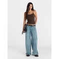 thumbnail image 2 of No Boundaries Ultra Baggy Barrel Jeans, 30.5", 32.5'', 34.5" Inseams, Women's and Women's Plus Sizes 00-4X, 2 of 6