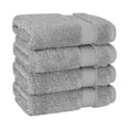 thumbnail image 4 of Cotton Paradise 100% Cotton 4 Piece Washcloths, Soft Absorbent Small Hand Face Towels Wash Rags for Body, Light Gray, 4 of 6