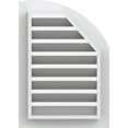 thumbnail image 4 of 18"W x 36"H Quarter Round Top Left (23"W x 41"H Frame Size): Functional, PVC Gable Vent w/ 1" x 4" Flat Trim Frame, 4 of 14