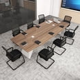 thumbnail image 2 of Gymax Chaise d'Invité de Bureau Ensemble de 8 Chaises de Réception avec Support Lombaire et Base de Traîneau, 2 of 10