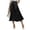 Black, variant on Women's Midi Skirts Silky Satin Flowy High Waist A Line Skirts Elegant Formal Work Business Flared Skirts, XL