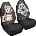 thumbnail image 3 of XYZCANDO Vehicle Seat Covers Panda Corgi Driving Print 2 pcs Car Seat Covers Decorative Van SUV Truck Easy to Install Protective Car Front Seat Covers, 3 of 10