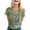 Green, variant on LUOGENLI Female T-shirts for Womens Women's Casual Cat Print Crew Neck Short Sleeve T Shirt Top Womens T-shirts Graphic Tees Fishing Summer Clothes Dark Gray XXL