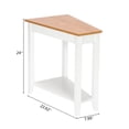 thumbnail image 3 of Lowestbest Sofa Side Table, End Table with Storage Shelf, Simple and Irregular, Walnut Color, 3 of 6
