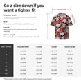thumbnail image 5 of Balery Skull and Roses Camisa Casual de Manga Corta con Botones para Hombre, Texturizada, Estilo Cubano, para Playa, Verano-Medium, 5 of 5
