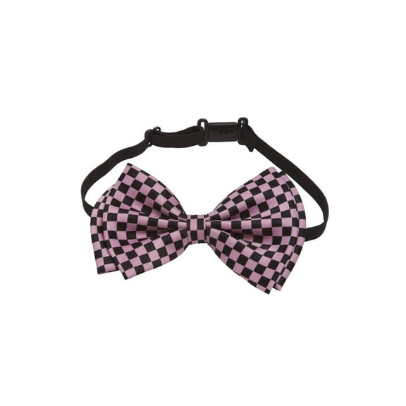 Pre-tied Bow Tie in Gift Box- Pink and Black Checkered