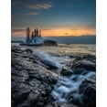 thumbnail image 2 of Jaynes Gallery 20x24 White Modern Wood Framed Museum Art Print Titled - Minnesota-Lake Superior Lake waves and rocks at sunrise, 2 of 4