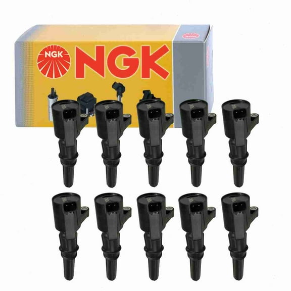 10 pc NGK Ignition Coils compatible with Ford Excursion 6.8L V10 2000-2005
