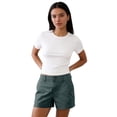 thumbnail image 6 of Bermuda Shorts for Women Summer Cargo Shorts Mid Rise Mini Length with Pockets and Belt Loops Hiking Travel Clothes, XL, 6 of 6
