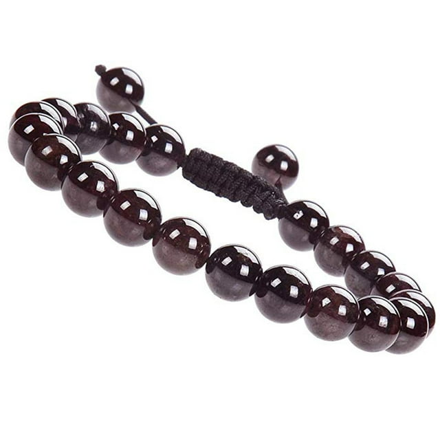 Massive Perles Naturel Pouvoir de Guérison Perles de Cristal Unisexe Bracelets en Macramé Réglables 8mm - Style20