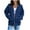 Navy, variant on vigerkar Womens Zip Up Hoodies Oversized Sweatshirts Solid Color Long Sleeve Lightweight Jackets With Pockets (Dark Green, S)