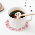 thumbnail image 5 of Bingfone Vintage Strawberries Leather Drinks Coasters with Set of 6,Suitable for Home Kitchen,Coffee Cup Coasters Home Gift, 5 of 7