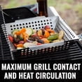 thumbnail image 3 of Grillaholics Stainless Steel Vegetable Grill Basket with Built-In Handles, 3 of 9