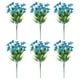 thumbnail image 1 of Paquete de flores de seda de gloria de la mañana artificial | Paquete de 6 realistas para exteriores | Flores falsas resistentes a la intemperie para patio, jardín, patio | Moldeado por inyección, 1 of 5