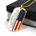 thumbnail image 3 of TO MY SON ON YOUR WEDDING DAY - Graphic Military Dog Tag Necklace (Optional Personalized Engraving), 3 of 5