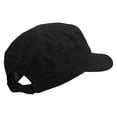 thumbnail image 4 of Thumbs Down Emoji Embroidered Enzyme Regular Solid Army Caps - Black OSFM, 4 of 5