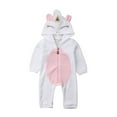 thumbnail image 6 of Newborn Baby Girl 3D Angel Wings Hooded Romper Jumpsuit Outfit Toddler Kid Pajamas Footies Playsuit, 6 of 10