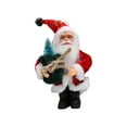 thumbnail image 2 of Adorno colgante navideño de Papá Noel de peluche de 7,5 pulgadas de alto y aspecto vívido. Estilo D, 2 of 9